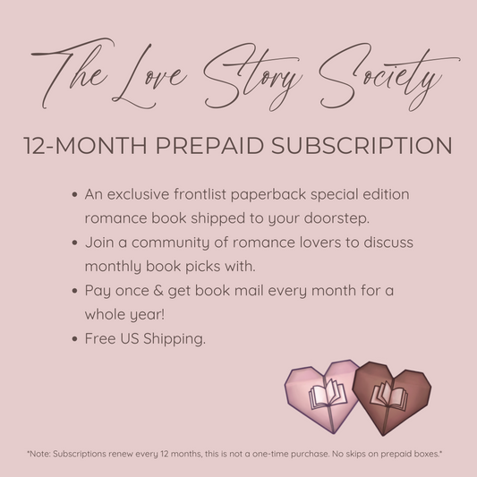 12 Month Prepaid - The Love Story Society Book Subscription